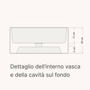 Lavello da Giardino Senza Rubinetto 45x30x20 cm in Cemento e Granulati di Marmo Rodi Bianco