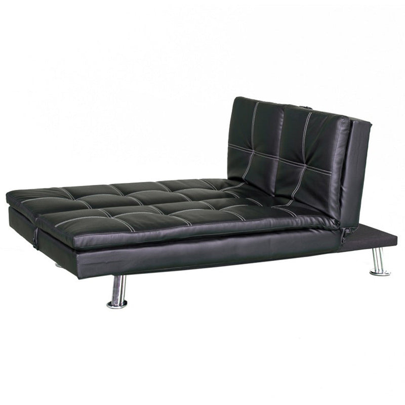 Divano Letto Prontoletto Bologna Rivestimento in Similpelle Nero