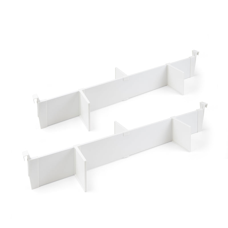 Set di Divisori Casseti Vertex-Concept L 900 Verniciato Bianco Alluminio e Tecnoplastic Emuca