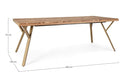 Tavolo 220x100x76h cm Raida