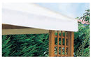 Telo di Ricambio per Gazebo 300x300 cm con Bordo Dritto in PVC Impermeabile Bianco 