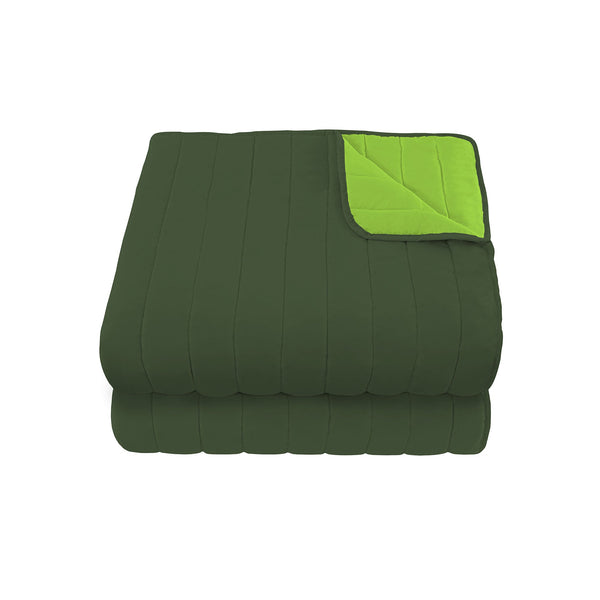 Couette Réversible 100gr Vert Pomme/Vert Foncé Différentes Tailles acquista