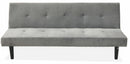 Divano Letto 2 Posti 166x77x65,5 cm in Velluto Soriani Grigio Scuro