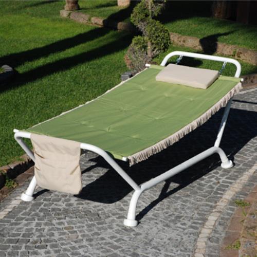 online Hamac à Bascule Structure en Fer et Tissu Polyester Vert 230X98X82 Cm 
