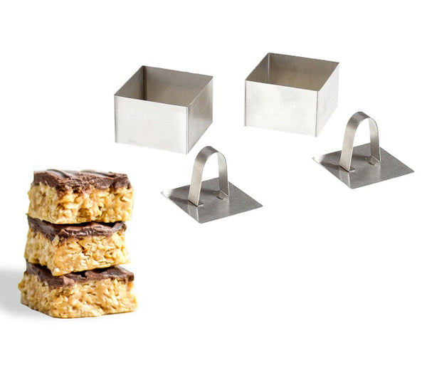 Set de 2 emporte-pièces carrés 8x8x4 cm pour entrées et desserts acquista