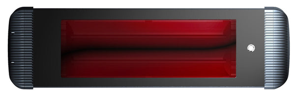 acquista Chauffage Électrique Infrarouge 118x25x7,5 cm Mural 2400W Dimmable Moel Aaren Noir