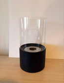 Camino a Bioetanolo da Tavolo Giotto Ø16x27 cm Bruciatore in Acciaio Inox e Lana di Roccia Nero      