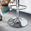 Set 2 Sgabelli Bar Cucina Seduta Forma Tappo Bottiglia Sgabello Girevole Rosso