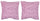 Lot de 2 coussins décoratifs 43x43x6 cm en polyester VdE Tivoli 1996 Furry Rose