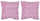 Lot de 2 coussins décoratifs 43x43x6 cm en polyester VdE Tivoli 1996 Furry Rose