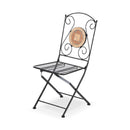 Sedia da Giardino in Ferro con Inserto a Mosaico Taddei Zeus