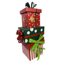 Pacco Regalo Decorativo in Metallo rosso cm 30x25xh65