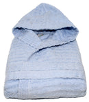 Accappatoio in Spugna 100% Cotone Sally Horizon Azzurro Taglia S/M