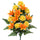 Lot de 2 bouquets de façade artificiels composés de 14 roses et lys H 55 cm