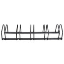 Rastrelliera Portabici 5 Posti in Acciaio 130x33x27 cm Nera 