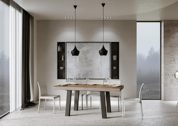 prezzo Table Bridge Fix noyer 160x90x77 cm