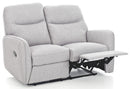 Divano 2 Posti Reclinabile Manuale in Tessuto Kube Grigio