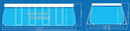 Piscina Fuori Terra Ovale 732x360x122cm Jilong Grigia