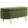 Panca Contenitore Ovale 108x44x43,5 cm da 72L in Tessuto Effetto Velluto Verde