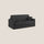 Canapé lit 3 places 206x92x96 cm en tissu anthracite