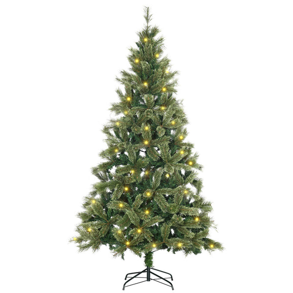 Sapin de Noël artificiel H210 cm 908 branches avec 350 lumières LED vertes prezzo