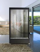 Cascata a Finestra Verticale 115x36xH190 cm in Acciao e Vetro Nera