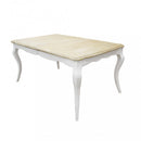 Tavolo Cross Allungabile 150/190x100x75h cm  in Legno Bianco