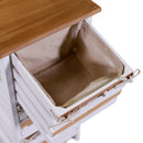 Cassettiera 3 Cassetti in Legno 30x27x66cm Matilda Noce Chiaro e Bianca