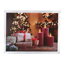 Quadro legno con led rettangolare cm 42x32x3