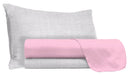 Set Lenzuola Sopra Sotto e Federe in Cotone Rosa Varie Misure