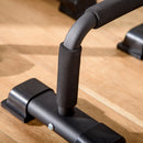 Set 2 Barre per Dip Parallele 36x25x20 cm Impugnatura Antiscivolo in Acciaio Nero 