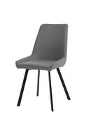 Set 4 Sedie 48x60xH87 cm in Microfibra Fox Grigio Scuro