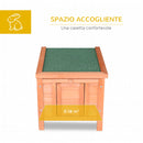 Conigliera Gabbia per Piccoli animali con Tetto Apribile in Legno 51x42x43 cm 