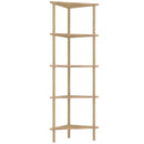 Scaffale Angolare a 5 Ripiani 41,5x21,5x114 cm in Bambù Color Legno      