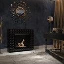 Camino a Bioetanolo da Pavimento 113x97,3 cm Flig Boise Swarovski Nero Matto