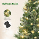 Albero di Natale Piccolo 60 cm con 35 LED Bianchi Caldi e 68 Rami Ignifughi      