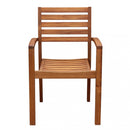 Poltrona Minerva Impilabile 57x58x88 h cm in Legno di Acacia Marrone chiaro