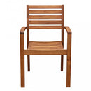 Poltrona Minerva Impilabile 57x58x88 h cm in Legno di Acacia Marrone chiaro
