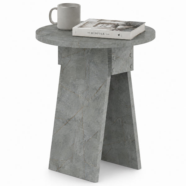 prezzo Tavolino Rotondo da Soggiorno 42x23,5x50 cm Tavolo Design Minimal Cemento