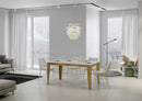Tavolo Allungabile 120-380x90x77 cm Flame Evolution Bianco Frassino