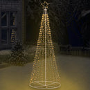 Albero Natale Luminoso 340 cm Bianco Caldo 991 LED Decorazione Metallo Esterno