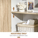 Mobile Multiuso 2 Ante 62x40x77 cm in MDF Bianco e Legno