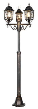 Lampione da Esterno Attacco E27 in Alluminio Ruggine 