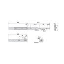 Kit Guide per Cassetti a Sfera 45 x 300 mm Estrazione Totale Chiusura Soft Zincato 5 Pezzi Emuca