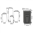 Set di 4 vasi Orchidea in Fibra di argilla Grigio