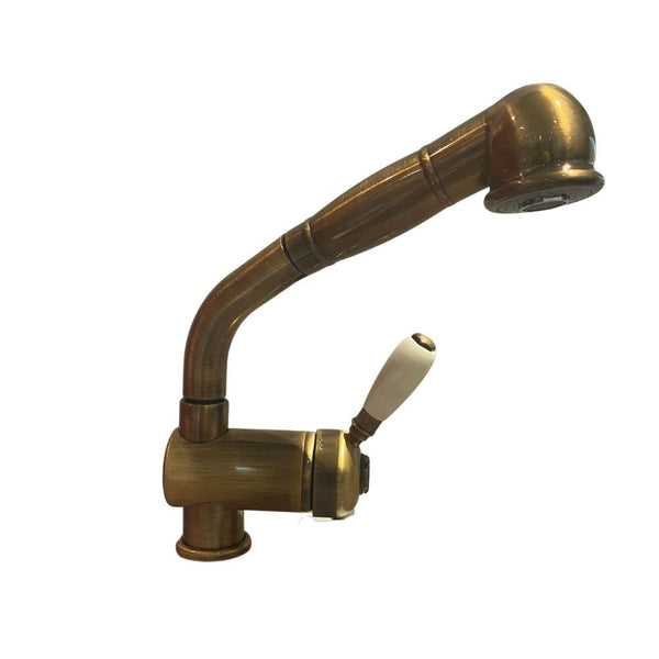 prezzo Rubinetto Cucina Miscelatore Monocomando con Doccetta Estraibile in Ottone Paini Ottone Antico
