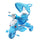 Tricycle à pousser pour siège enfant réversible bleu classique Kidfun
