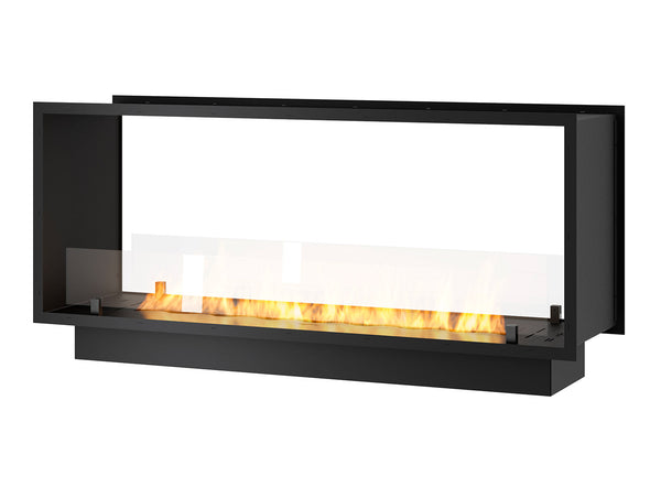 prezzo Camino a Bioetanolo da Incasso 123,5x58,5x35 cm Bifacciale 2 Side 1200 Slim Nero con Vetro