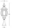 Lampada Palo Paletto da Cancello Colore Grigio per Esterno Linea Maxi Molata Livos