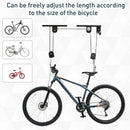 Supporto per Bici Paranco da Soffitto Max 20 Kg in Acciaio  Nero